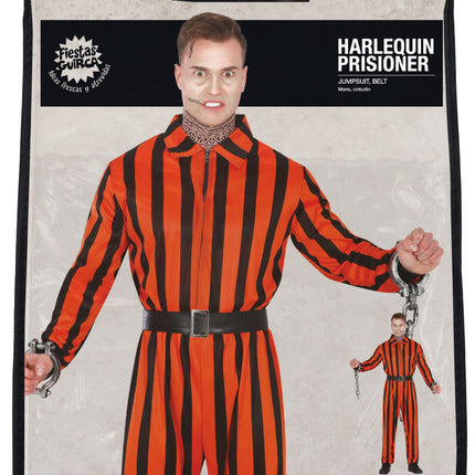 Halloween Jumpsuit Herren Harlekin Gefangener