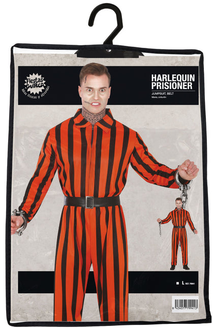 Halloween Jumpsuit Herren Harlekin Gefangener