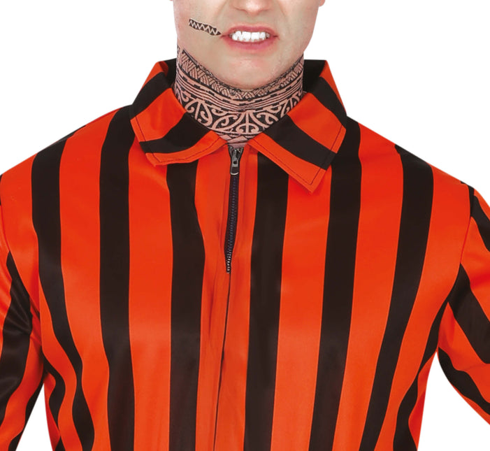 Halloween Jumpsuit Herren Harlekin Gefangener