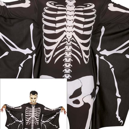 Halloween Kostüm Fledermaus Skelett für Männer