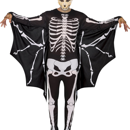 Halloween Kostüm Fledermaus Skelett für Männer