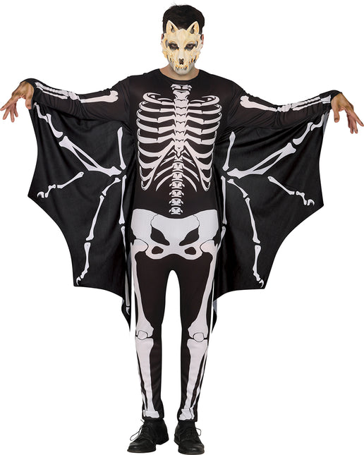 Halloween Kostüm Fledermaus Skelett für Männer
