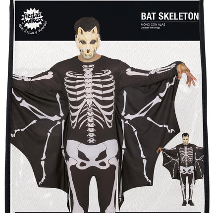 Halloween Kostüm Fledermaus Skelett für Männer