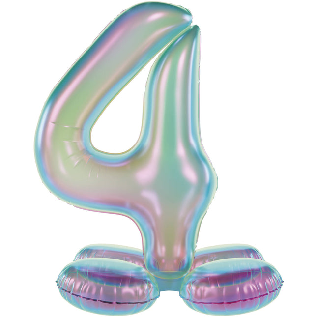 4 Jahre Figur Ballon Standard Holographisch Leer 72cm