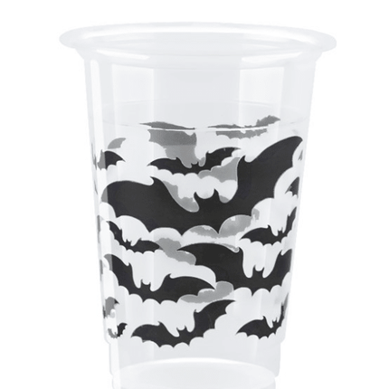 8 BLK BATS HLWN 16OZ PLSTC CUP van Unique koop je bij Partywinkel