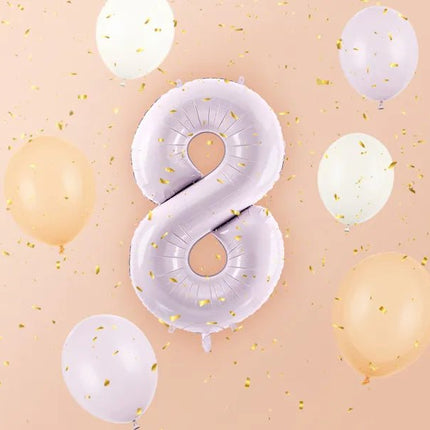 8 Jaar Cijfer Ballon Paars Leeg 72cm van Partydeco koop je bij Partywinkel