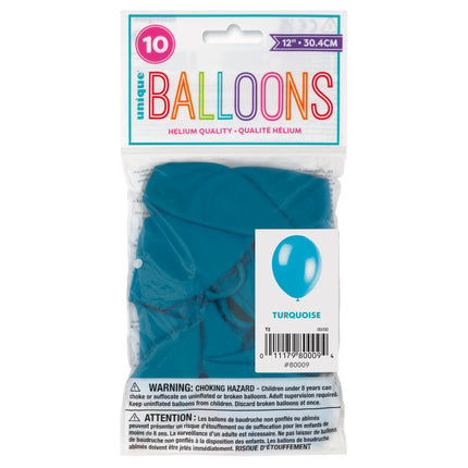 Blaue Ballons Glanz 30cm 10Stk
