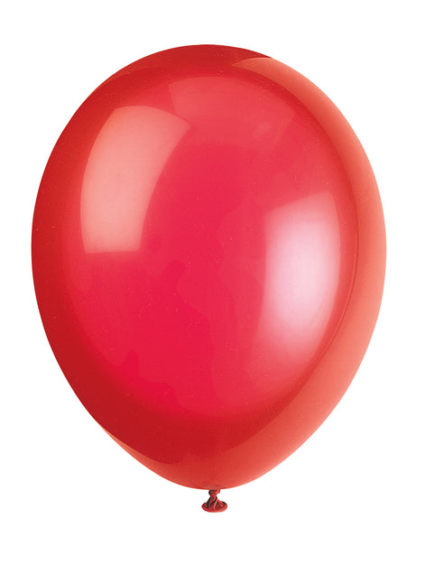 12" Premium Latex Ballons, 10 Stück - Scharlachrot