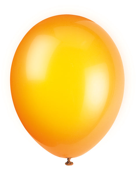 12" Premium Latex Ballons, 10 Stück - Zitrus Orange