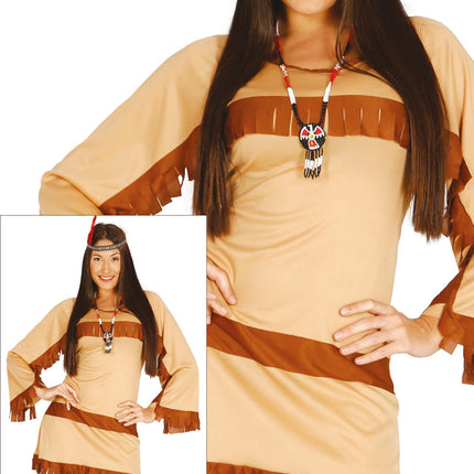 Indianerkleid Braun Damen 2 Stück