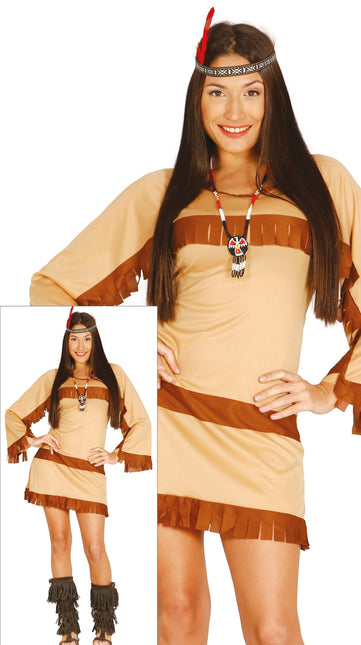Indianerkleid Braun Damen 2 Stück