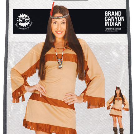 Indianerkleid Braun Damen 2 Stück