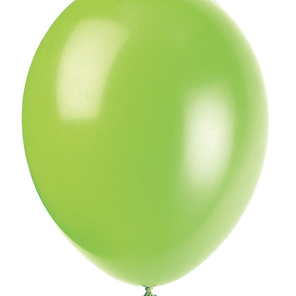 Limettengrüne Ballons Glanz 30cm 10Stk