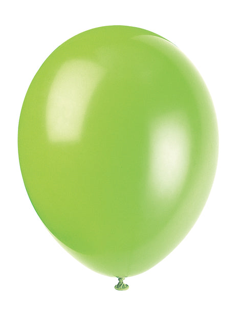 12" Premium Latex Ballons, 10 Stück - Neon Lime