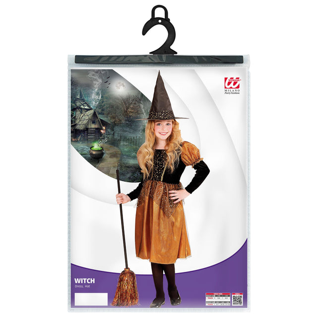 Hexenkleid Schwarz Orange Girl