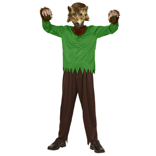 Wolfskostüm Grün Kind