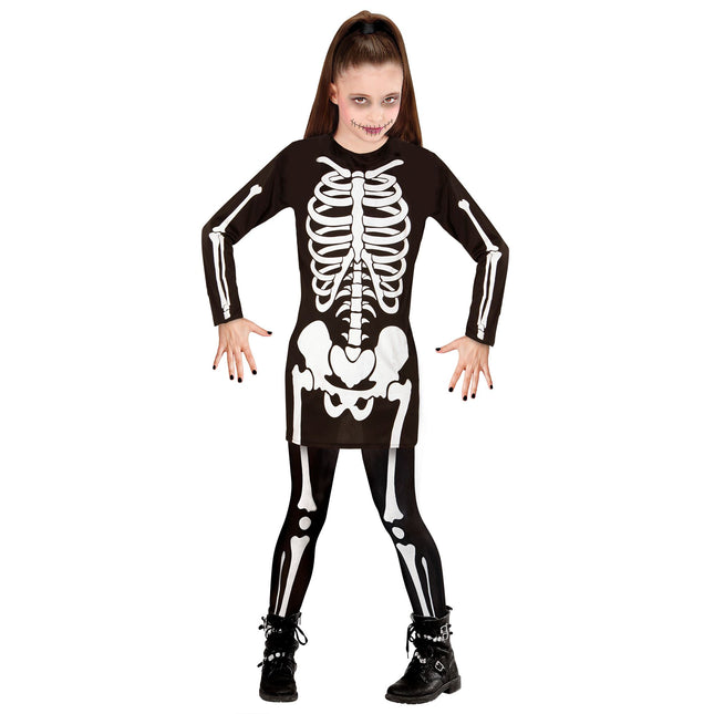 Halloween Jumpsuit Mädchen Skelett