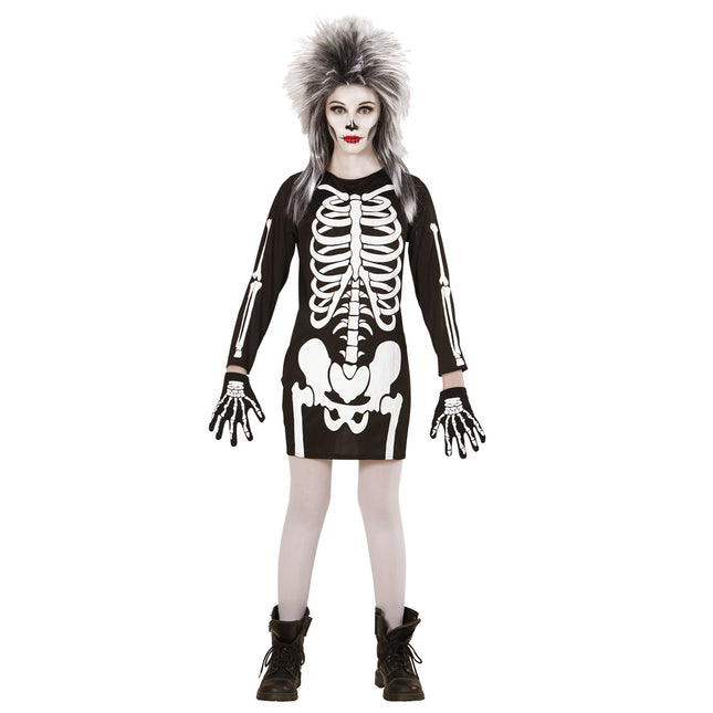 Halloween Jumpsuit Mädchen Skelett