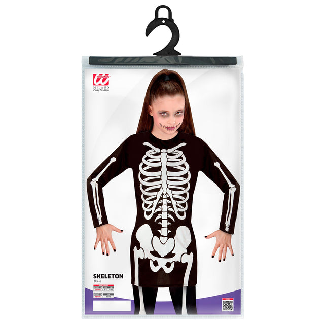 Halloween Jumpsuit Mädchen Skelett