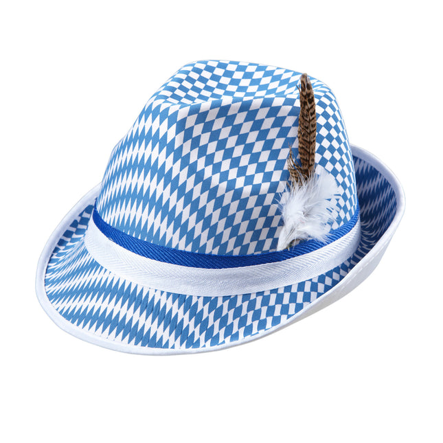 FEDORA MIT BAYERISCHEM AUFDRUCK UND FEDERN