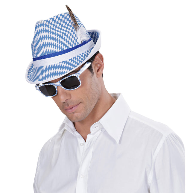 FEDORA MIT BAYERISCHEM AUFDRUCK UND FEDERN