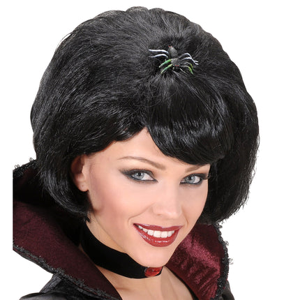 Schwarze Fellhaarperücke