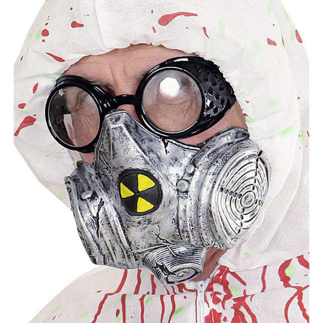 Silberne Maske Gasmaske