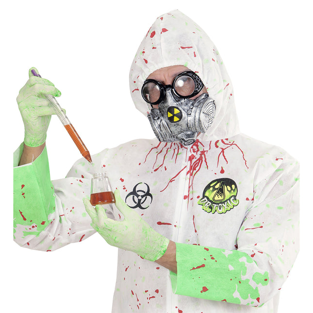 Silberne Maske Gasmaske