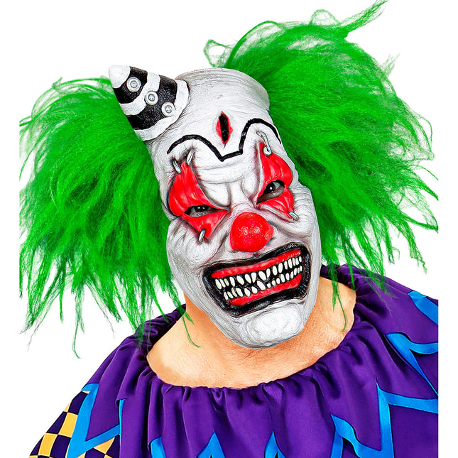 Halloween Maske Killer Clown mit Haaren