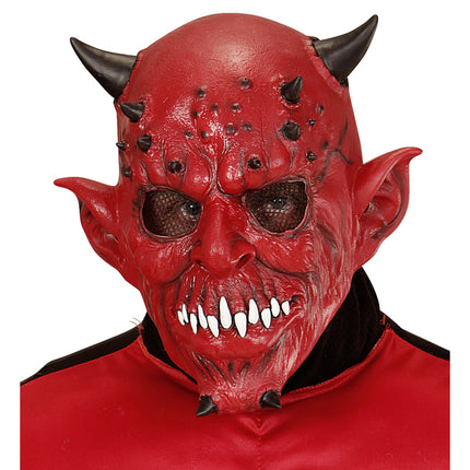 Halloween Maske Teufel mit Horn