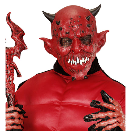 Halloween Maske Teufel mit Horn
