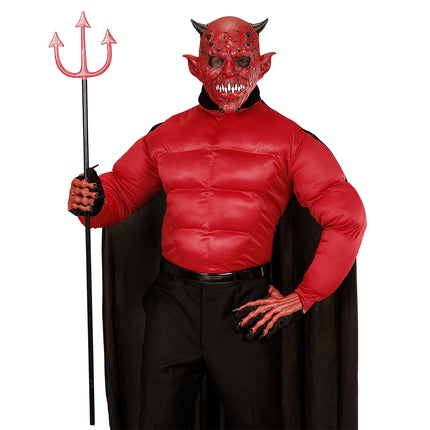 Halloween Maske Teufel mit Horn