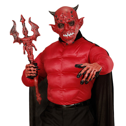 Halloween Maske Teufel mit Horn