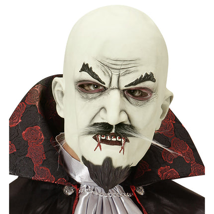 Halloween Maske Vampir mit Schnauzbart