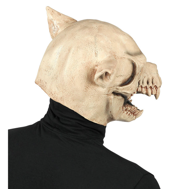 Halloween Maske Weißer Hund