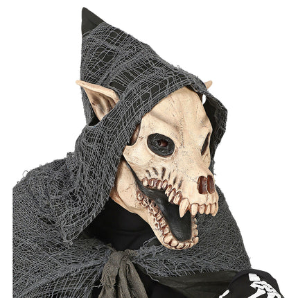 Halloween Maske Weißer Hund