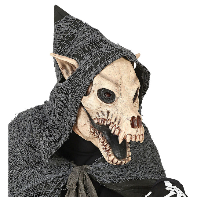 Halloween Maske Weißer Hund
