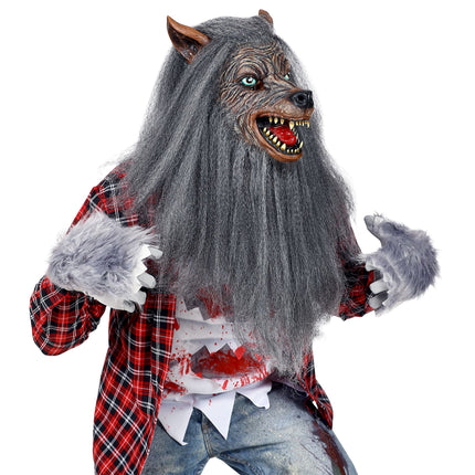 Halloween Maske Werwolf mit Vlies