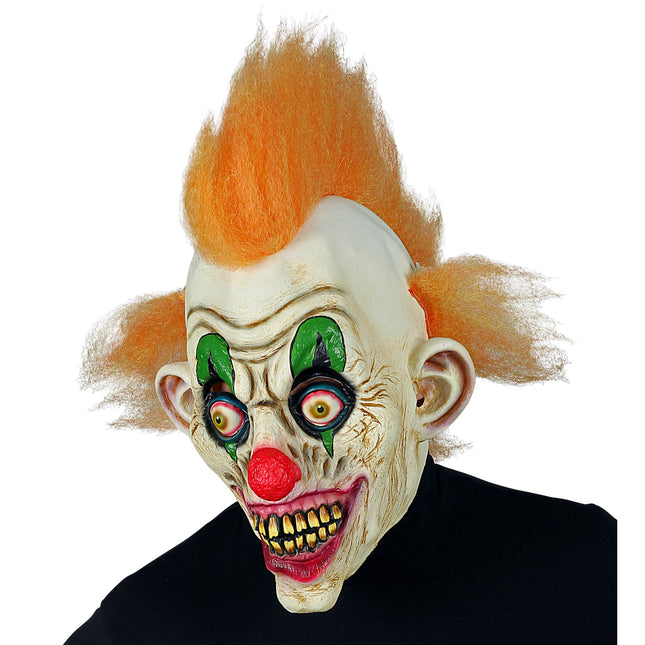 Halloween Maske Zirkus Clown mit Haaren