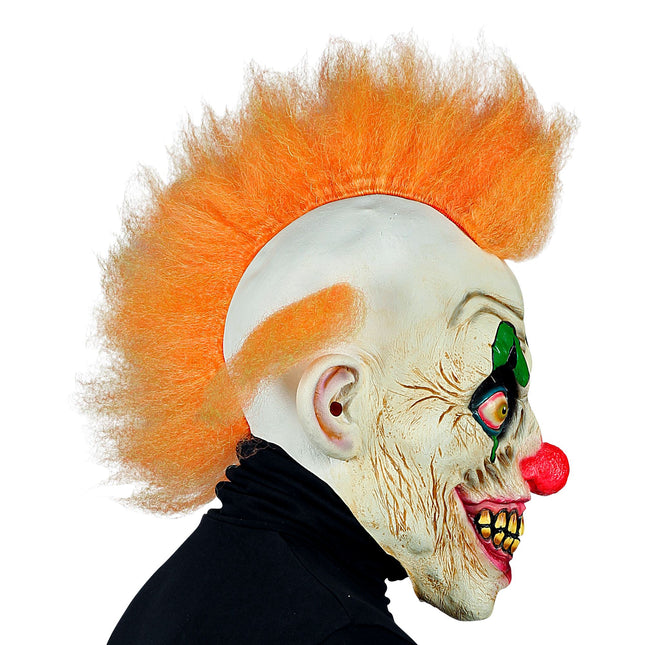 Halloween Maske Zirkus Clown mit Haaren