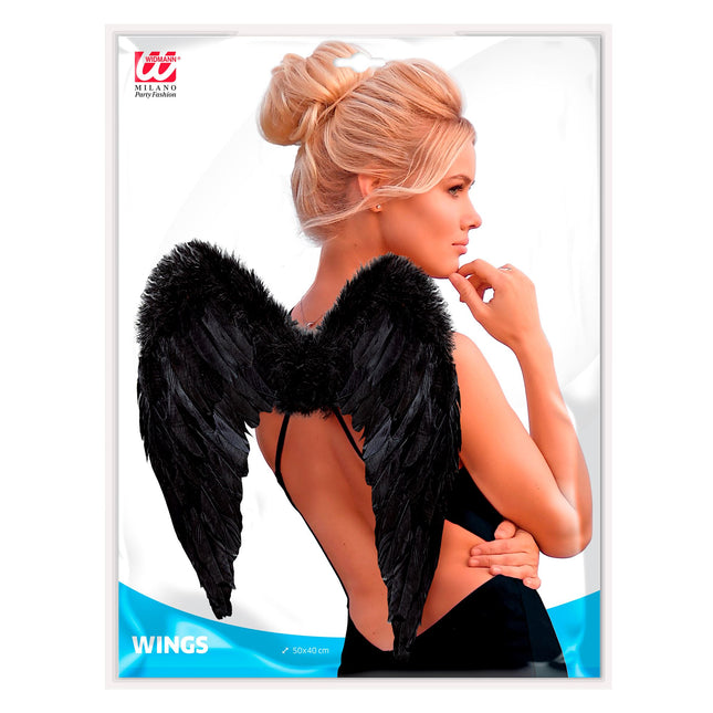 Schwarze Flügel 50cm