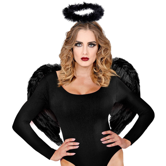 Schwarze Flügel 50cm