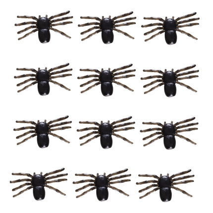 Schwarze Fake Spinne 12Stück