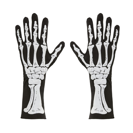 Halloween Handschuhe Skelett 35cm