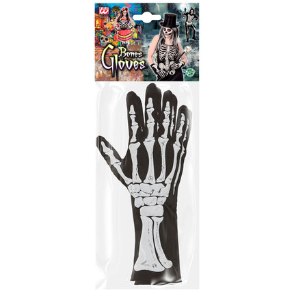 Halloween Handschuhe Skelett 35cm