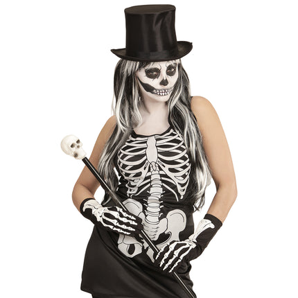 Halloween Handschuhe Skelett 35cm