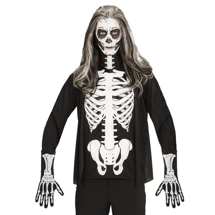 Halloween Handschuhe Skelett 35cm