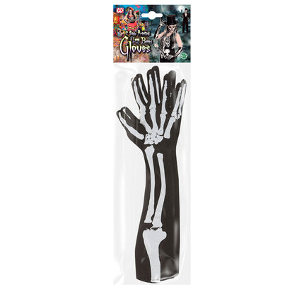 Halloween Handschuhe Skelett 50cm