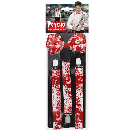 Halloween Accessoires Set Hosenträger und Schleife 2 Stück