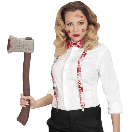 Halloween Accessoires Set Hosenträger und Schleife 2 Stück